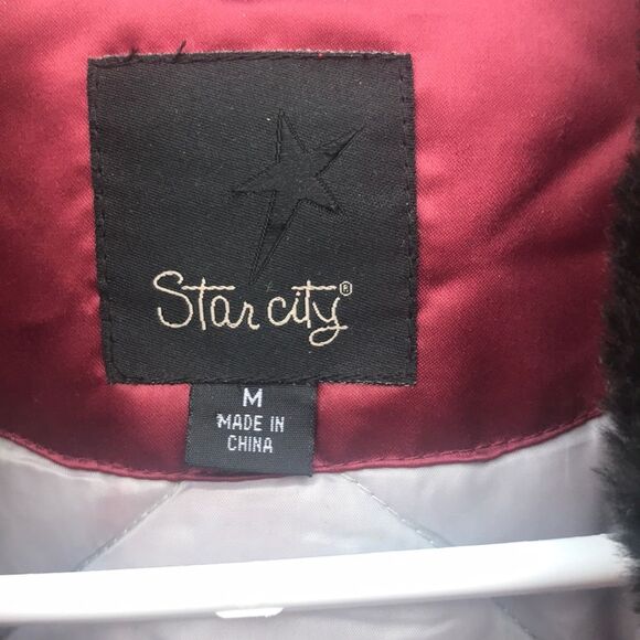 Star City Women Jacket Burgundy Size M - Picture 5 of 16